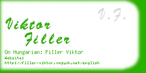 viktor filler business card